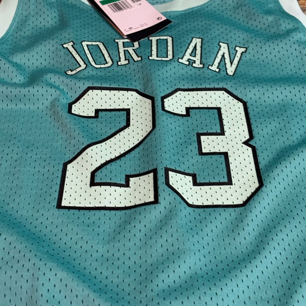 Nike Michael Jordan WMNS Jersey 23 XL Turquoise MJ Bulls Heels 🏀🦶NBA Rare!